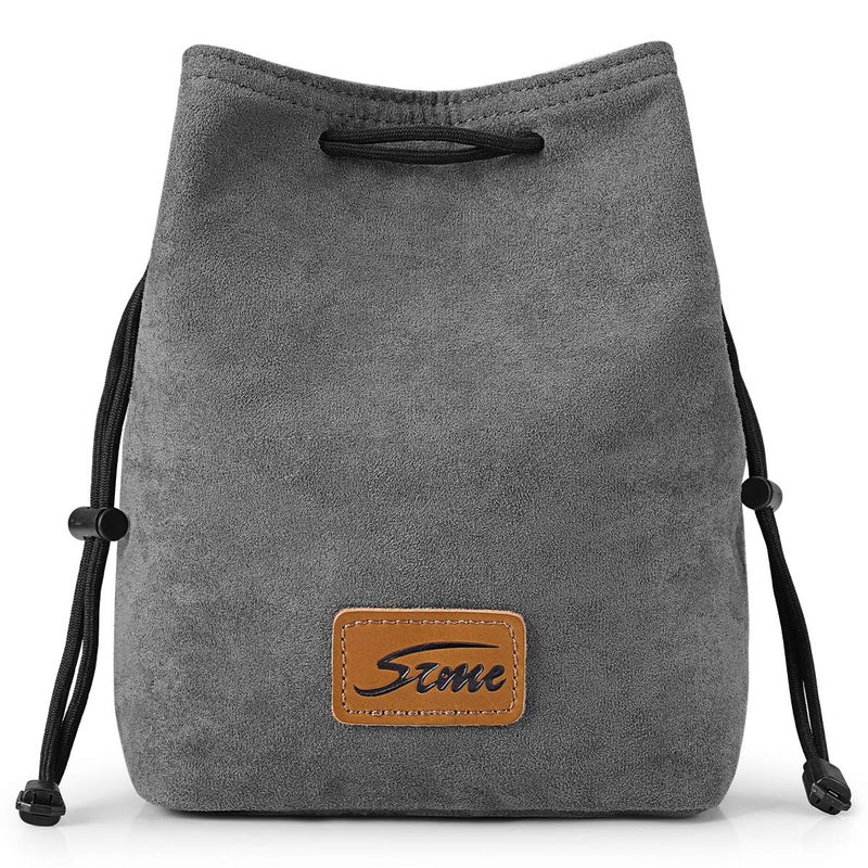 S-ZONE Soft Camera Bag DSLR Insert Handbag Drawstring Lens Case Compatible with Canon Nikon Sony - Image 1